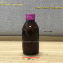 CHAI NHỰA PET 125ML CỔ 28